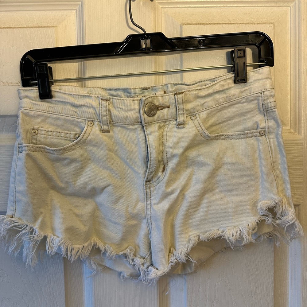 Washed Denim Frayed Women's Shorts